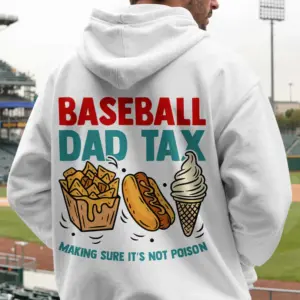 a sexy baseball dad black and grey dad baseball hoodie (copy)