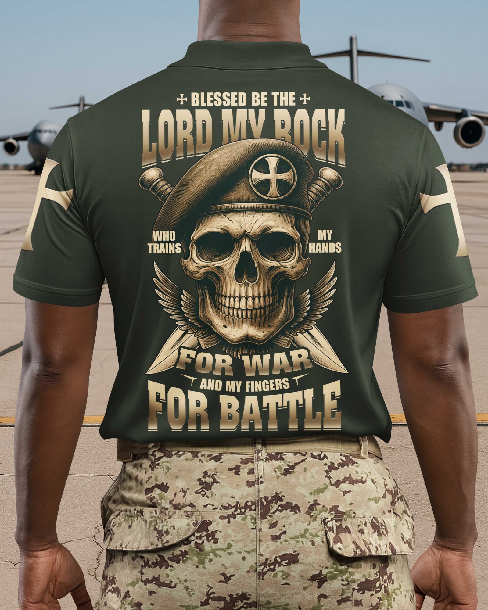 Blessed Be The Lord My Rock Polo - Image 3