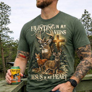 Hunting In My Veins Jesus In My Heart T-Shirt