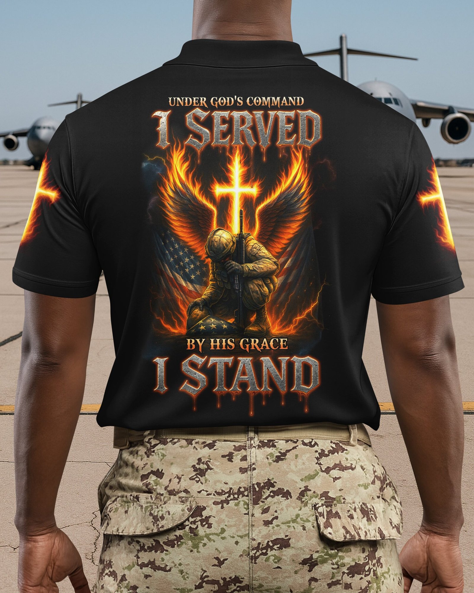 Under God's Command I Served By His Grace I Stand Polo